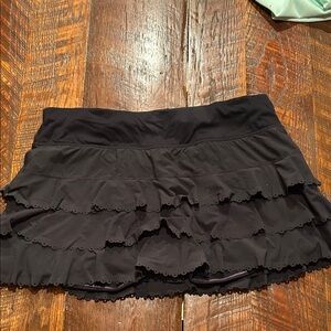 lululemon Black Tiered Ruffle Mini Skirt